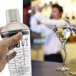 Edelstahl Glas Cocktail-Shaker-Werkzeuge Milchtee-Becher mit Skala, Fassungsvermögen: 450 ml, 450 ml Cocktail-Shaker