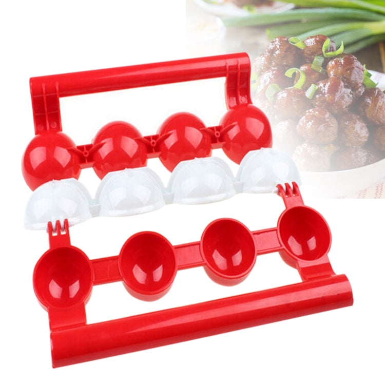 Nützliches Anfänger-Fleischbällchen- und Fischbällchen-Küchen-Set zum Selbermachen, Haushaltswerkzeug, ABS Rot