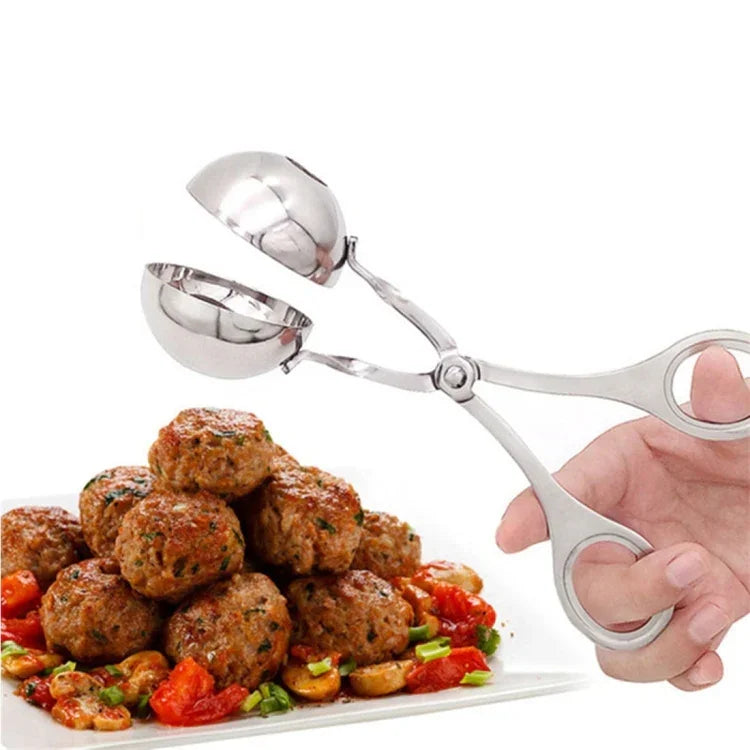 Edelstahl-Frikadellenformer, gefüllte Frikadellen-Klammer, DIY Fischfleisch-Reisbällchen-Hersteller, Edelstahl