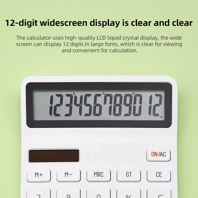 Original Xiaomi Youpin LEMO Reisrechner 12-stellige LED-Anzeige ABS-Material 6 Grad Winkel, 12-stelliger Rechner