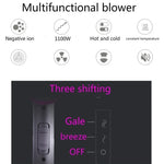 Household High-power Silent  Blow Dryer,Constant Temperature Hot and Cold Negative Ion Hair Drier, EU Plug, EU Plug