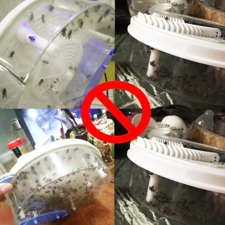 Elektronischer automatischer Fliegenfänger, Umweltschonender Fliegenkiller, Automatischer Fliegenfänger Weiß