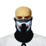 FG-MA-02 Halloween Maske Sprachsteuerung LED Kaltlicht Terror Cosplay Maske, FG-MA-02