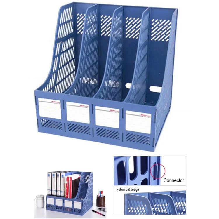 Deli 4 Fächer Schreibtisch-Organizer Büromaterial Zubehör Desktop Tischsortierer Regal