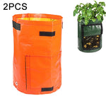 2 Stück 7 Gallonen Kartoffelpflanzsäcke aus PE, gewebte Stoffbeutel, Kulturtöpfe für den Garten, Gemüsepflanzsäcke, Anzuchtsäcke, Landwirtschaftliche Gartenzubehör, Orange, Gelb, Grün, Schwarz