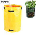 2 Stück 7 Gallonen Kartoffelpflanzsäcke aus PE, gewebte Stoffbeutel, Kulturtöpfe für den Garten, Gemüsepflanzsäcke, Anzuchtsäcke, Landwirtschaftliche Gartenzubehör, Orange, Gelb, Grün, Schwarz