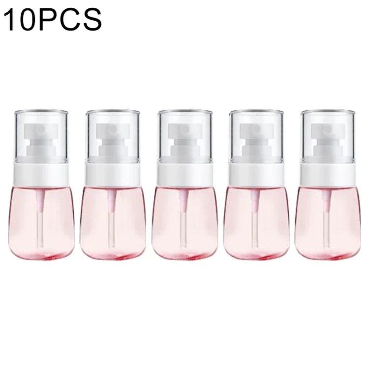 10 Stück tragbare, nachfüllbare, transparente, leere Parfümzerstäuber aus Kunststoff mit feinem Nebel, 30 ml.