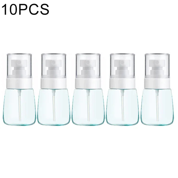 10 Stück tragbare, nachfüllbare, transparente, leere Parfümzerstäuber aus Kunststoff mit feinem Nebel, 30 ml.
