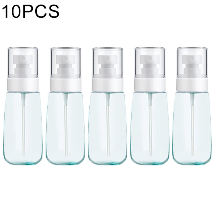 10 Stück tragbare, nachfüllbare, transparente, leere Parfümzerstäuber aus Kunststoff mit feinem Nebel, 60 ml.
