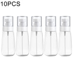 10 Stück tragbare, nachfüllbare, transparente, leere Parfümzerstäuber aus Kunststoff mit feinem Nebel, 60 ml.
