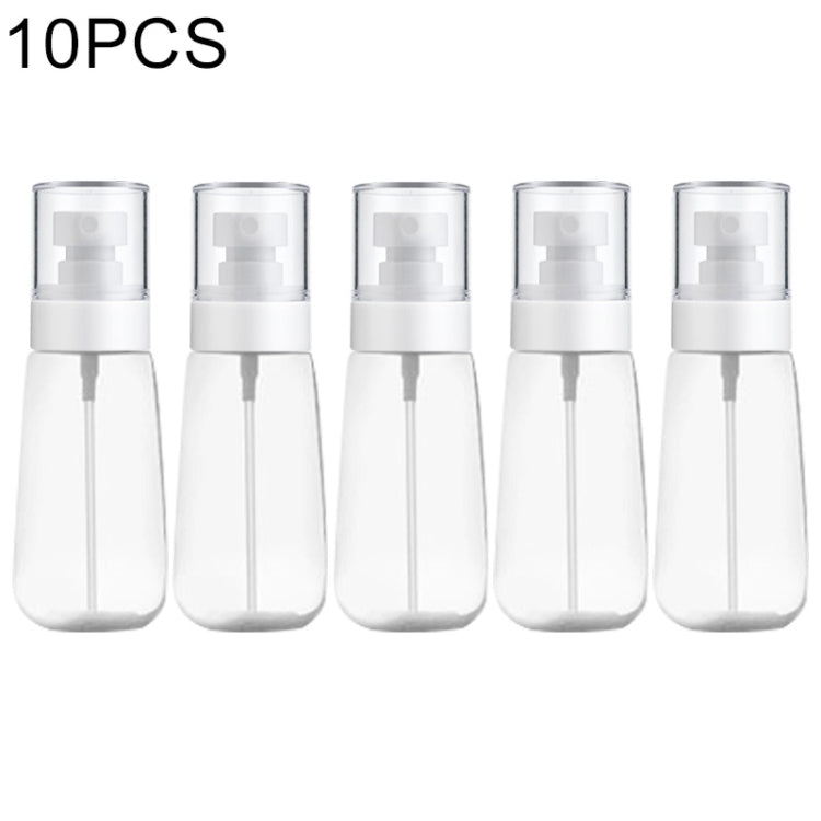 10 Stück tragbare, nachfüllbare, transparente, leere Parfümzerstäuber aus Kunststoff mit feinem Nebel, 60 ml.