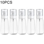 10 Stück tragbare, nachfüllbare, transparente, leere Parfümzerstäuber aus Kunststoff mit feinem Nebel, 80 ml.