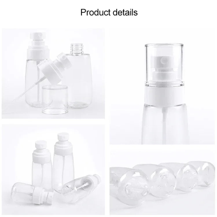 10 Stück tragbare, nachfüllbare, transparente, leere Parfümzerstäuber aus Kunststoff mit feinem Nebel, 80 ml.