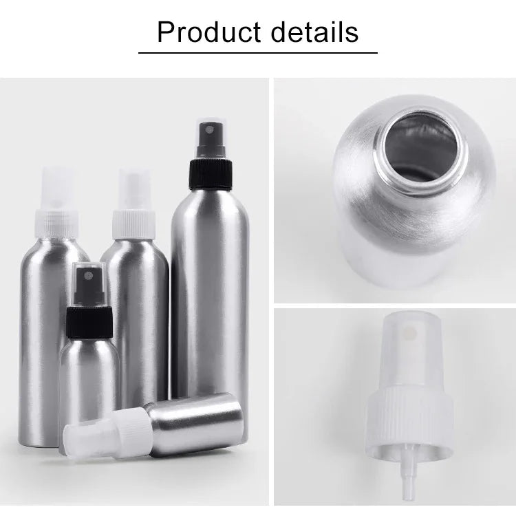 Nachfüllbarer Glas-Feinnebelzerstäuber, Aluminiumflasche, 50 ml