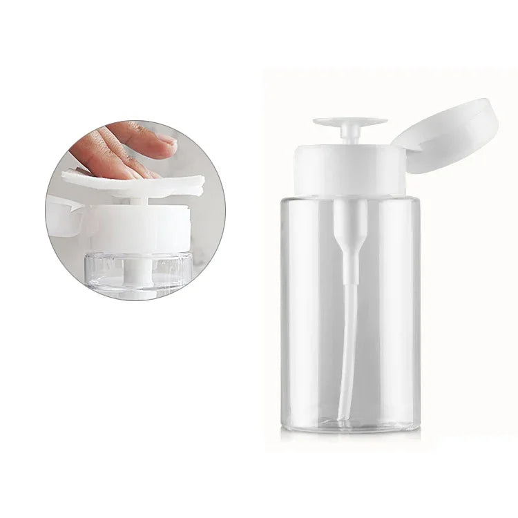 Tragbarer Flüssigkeitsspender mit Druckpumpe, leere Kunststoffflasche, 150 ml