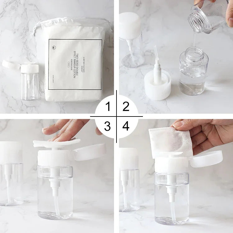 Leere Kunststoffflasche mit Druckpumpe für Flüssigkeiten, 200 ml
