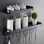 80cm Kitchen Multi-function Wall Hanging Holder Seasoning Storage Rack, 80cm(Silver)