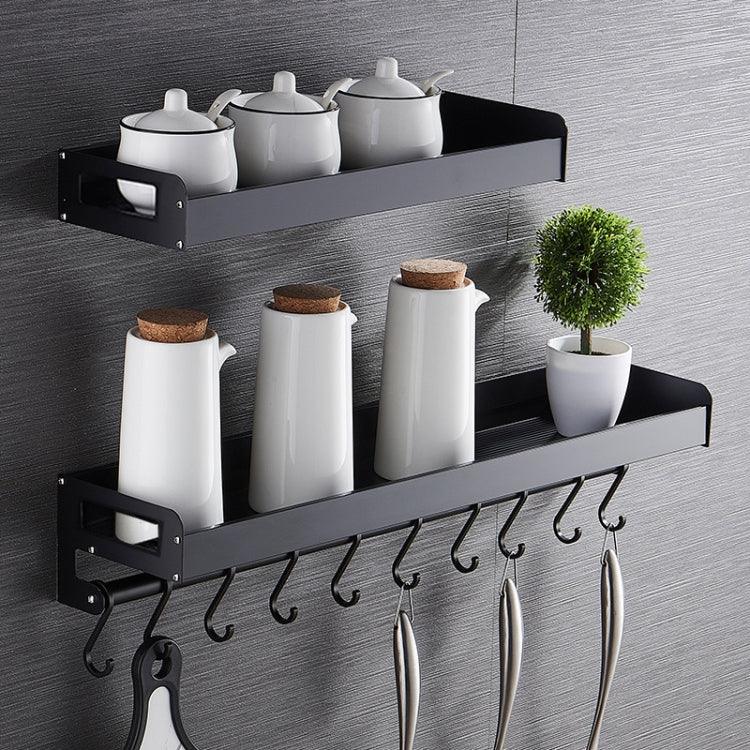 80cm Kitchen Multi-function Wall Hanging Holder Seasoning Storage Rack, 80cm(Silver)