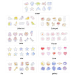 10 Packungen kreative wasserdichte PVC-Aufkleber, DIY Album Tagebuch Aquarell-Dekorationsaufkleber, zufällige Lieferung, PVC-Aufkleber