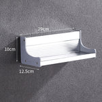 30cm Multifunktionale Küchenlochwandhalterung Aluminium Gewürzregal, 30cm Stanzen