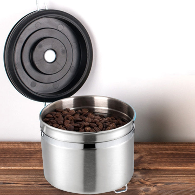 800-ml-Edelstahlbehälter zur Aufbewahrung von Kaffeepulver und -bohnen mit integriertem CO₂-Ventil und Kalender
