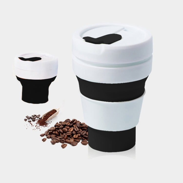 350 ml Faltbarer Reisebecher aus Silikon mit Deckel – ideal für unterwegs, ob Kaffee oder Tee.