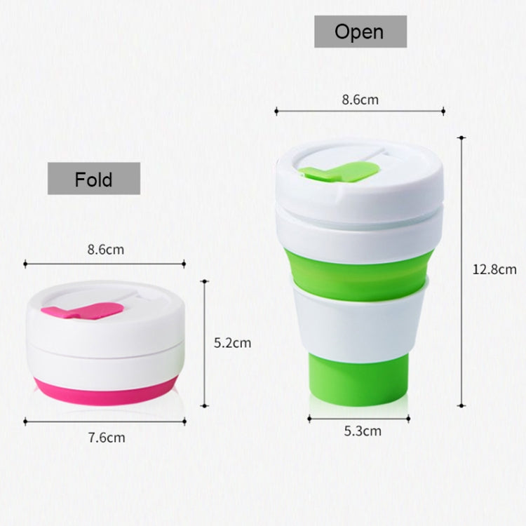 350 ml Faltbarer Reisebecher aus Silikon mit Deckel – ideal für unterwegs, ob Kaffee oder Tee.
