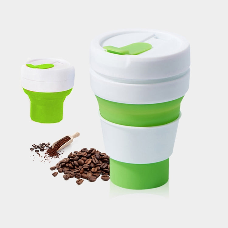 350 ml Faltbarer Reisebecher aus Silikon mit Deckel – ideal für unterwegs, ob Kaffee oder Tee.
