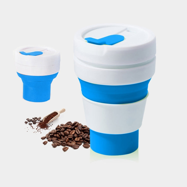 350 ml Faltbarer Reisebecher aus Silikon mit Deckel – ideal für unterwegs, ob Kaffee oder Tee.