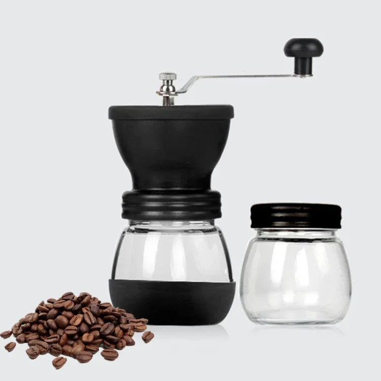 Tragbare, konische Handmühle für Gewürze, Kräuter und Kaffeebohnen mit luftdichtem Behälter