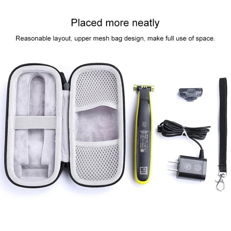 Tragbare, stoßfeste EVA-Tasche/Aufbewahrungsbox mit Kordel für Philips OneBlade Rasierer