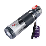Teloy TNY-9601 650ML Tragbare Schnappverschluss-Trinkflasche, Anwendbare Wassertemperatur: ﹣20 ~ 120 Grad Celsius, TNY-9601 (Dunkelgrau + Rot)