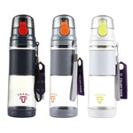Teloy TNY-9601 650ML Tragbare Schnappverschluss-Trinkflasche, Anwendbare Wassertemperatur: ﹣20 ~ 120 Grad Celsius, TNY-9601 (Dunkelgrau + Rot)