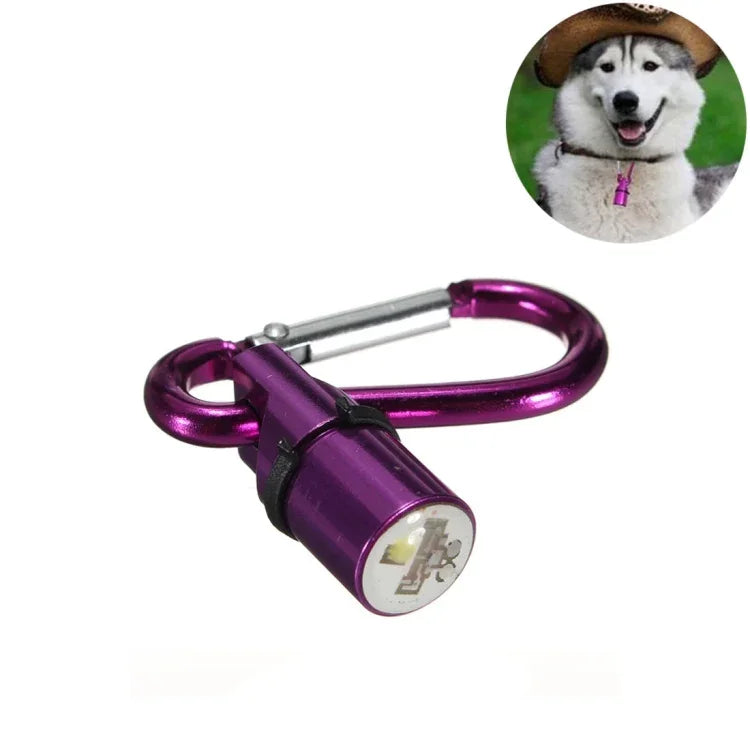 Blinkendes LED-Nachtlicht aus Aluminium, Haustieranhänger für Hund/Katze, zufällige Farbauswahl, Nachtlichtblinker
