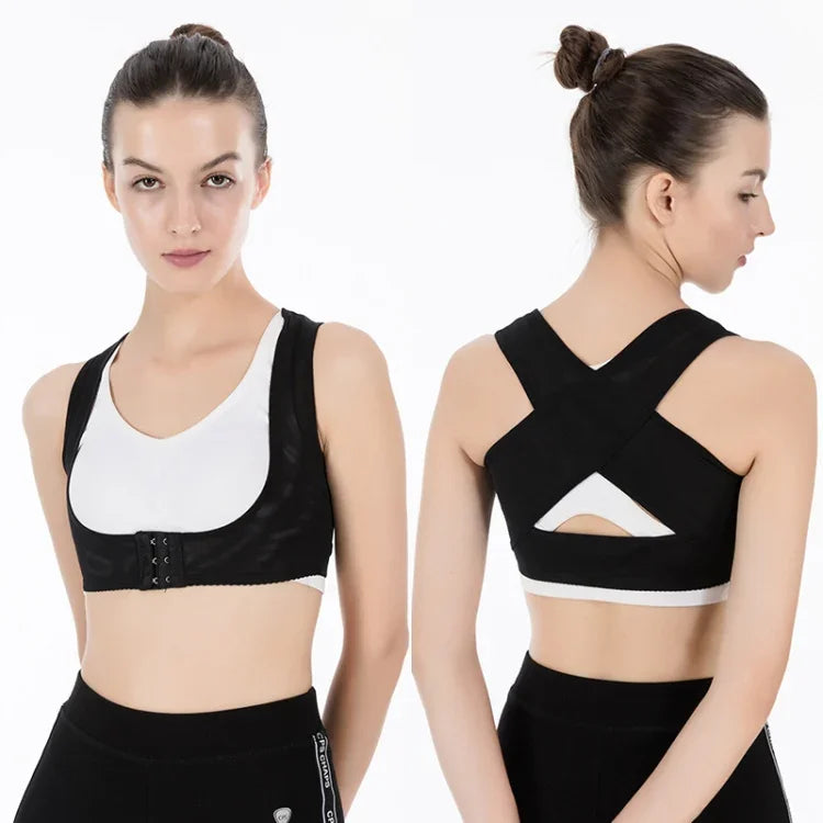 Damen Ultrathin Schulterstützgürtel zur Kyphosekorrektur, eng anliegend, orthopädisch, Größe: L, L