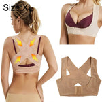 Damen Ultrathin Schulterstützgürtel zur Kyphosekorrektur, eng anliegend, orthopädisch, Größe: XL