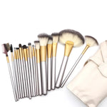 18-in-1-Set hochwertiger beiger Make-up-Pinsel, Größe: 25 x 46 cm