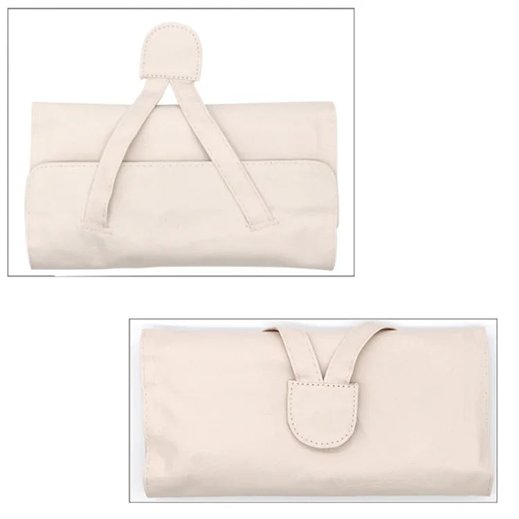 Hochwertiges 24-in-1-Make-up-Pinselset in Beige, Größe: 25,4 x 52,6 cm