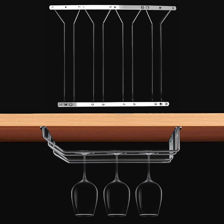MICLAN Edelstahl-Gläserhalter zum Aufhängen mit vier Reihen, Größe: 34*38*43cm