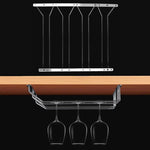 MICLAN Four Rows Stainless Steel Hanging Wine Glass Holder, Size: 34*38*43cm, Size: 34*38*43cm