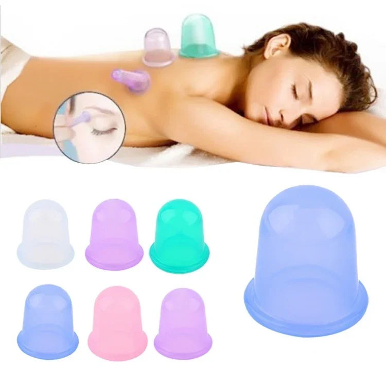 Gesundheitspflege Körpermassage Vakuum-Silikon-Schröpfglas, zufällige Farblieferung, 1 Stück