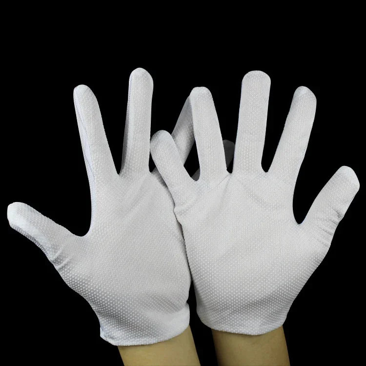 10 Paar Antistatische gestreifte Spendierhandschuhe, Größe: Einheitsgröße, Spendierhandschuhe