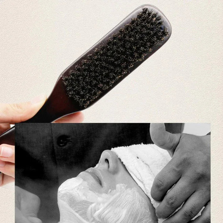 Bartbürste mit Holzgriff, antistatisch, für Herren, Friseursalon, Haarstyling, Rasierwerkzeug
