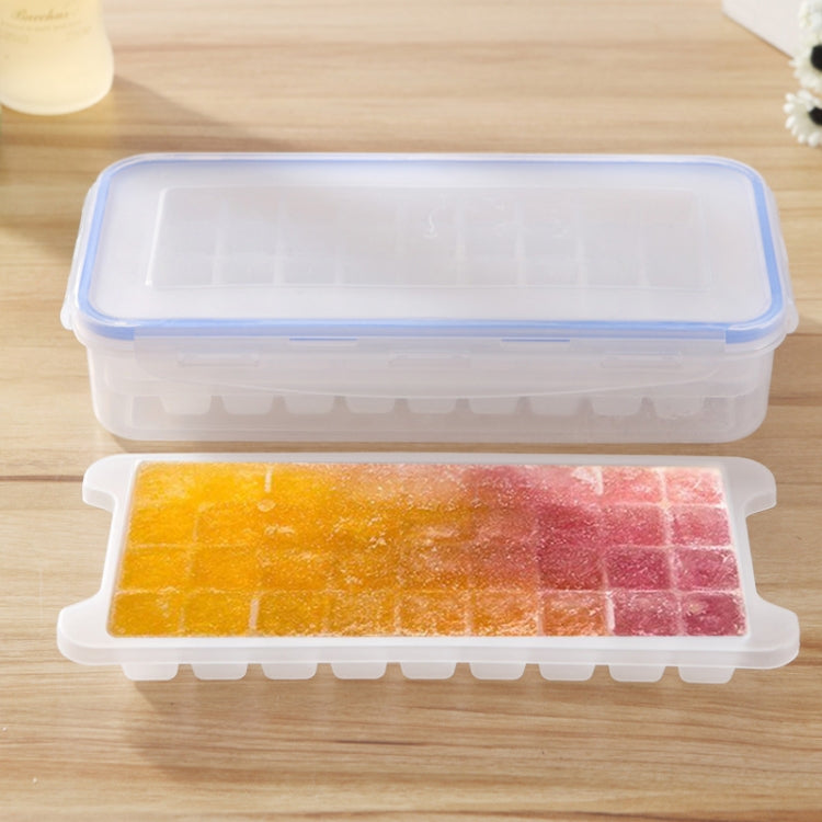 Kleine quadratische Eiswürfelform Multi-Layer-Form mit Deckel Eisaufbewahrungsbox, 2 Etagen, 2 Etagen