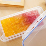 Kleine quadratische Eiswürfelform Multi-Layer-Form mit Deckel Eisaufbewahrungsbox, 2 Etagen, 2 Etagen