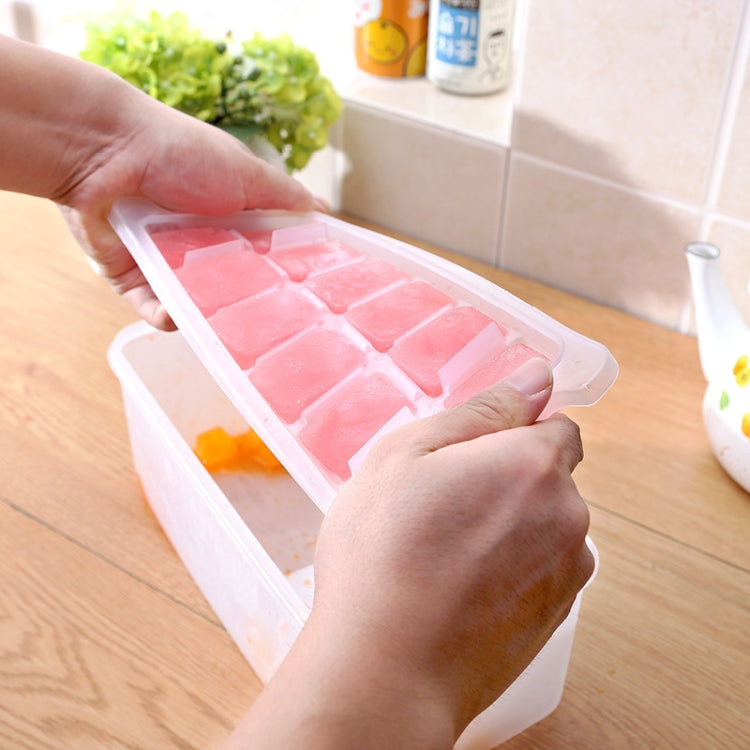 Kleine quadratische Eiswürfelform Multi-Layer-Form mit Deckel Eisaufbewahrungsbox, 2 Etagen, 2 Etagen