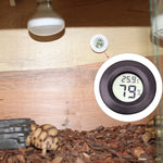 Digitales rundes Reptilienkasten-Thermometer und -Hygrometer mit Bildschirm für Centigrade