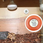Digitales rundes Reptilienkasten-Thermometer und -Hygrometer mit Bildschirm für Centigrade
