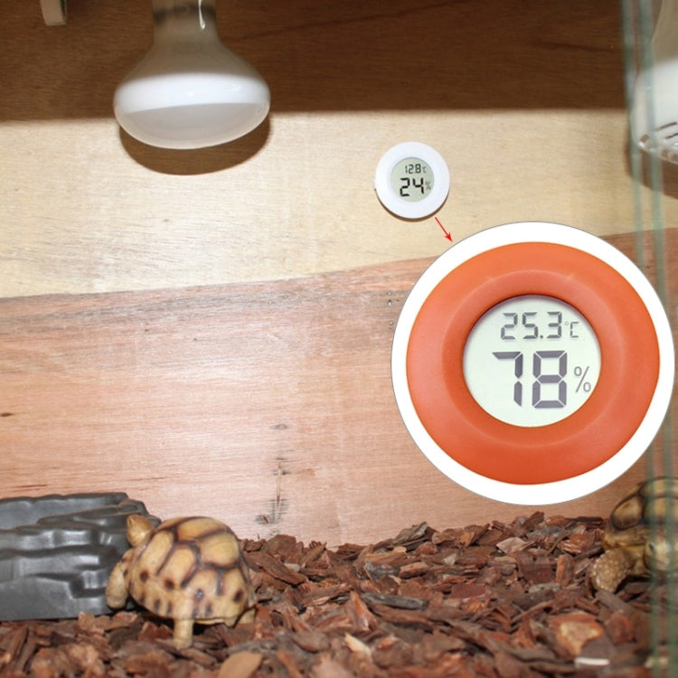 Digitales rundes Reptilienkasten-Thermometer und -Hygrometer mit Bildschirm für Centigrade