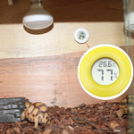 Digitales rundes Reptilienkasten-Thermometer und -Hygrometer mit Bildschirm für Centigrade